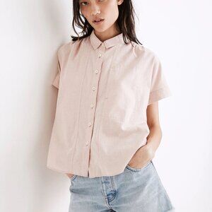 Madewell (Re)sponsible Seamed Hilltop Shirt Sz M Pink